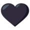 Black Heart emoji on Emojione